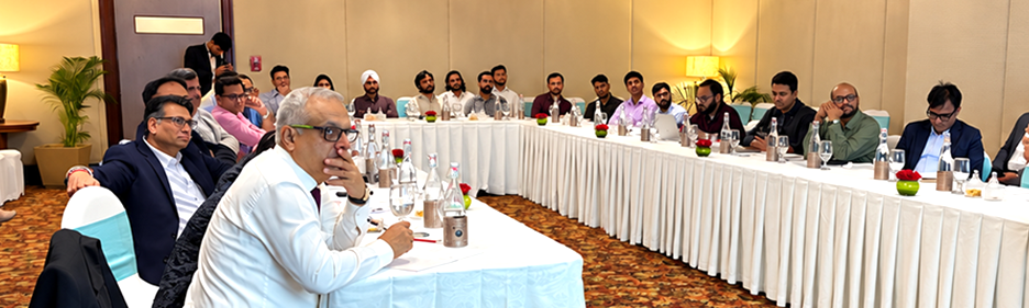 A speaker sharing ideas with event participants